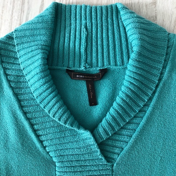 BCBG MaxAzria Cowl V-Neck Knit Sweater Blouse - Picture 9 of 16